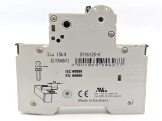 Siemens 5SY6125-8 — 1-Pole MCB (DIN Rail) (image 3)
