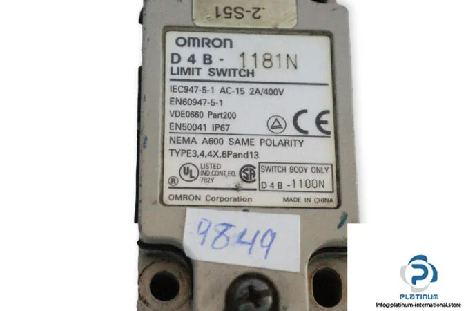 Omron D4B-1181N — Limit Switches (image 3)
