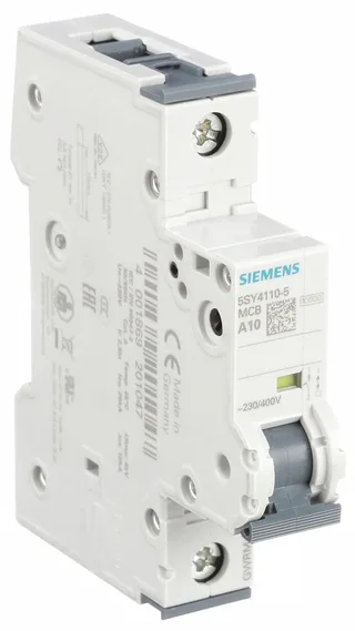 Siemens 5SY4110-5 — 1-Pole MCB (DIN Rail) (image 2)