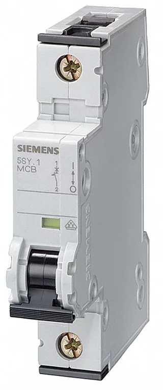 Siemens 5SY6108-7 — 1-Pole MCB (DIN Rail) (image 2)