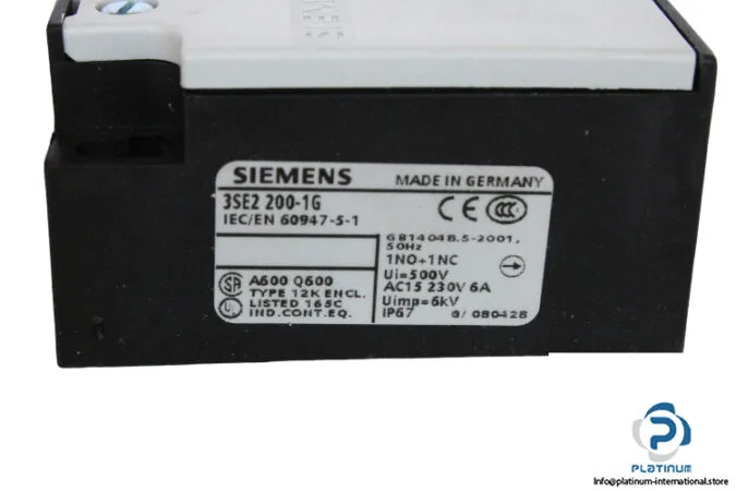 Siemens 3SE2200-1G — Limit Switches (image 3)