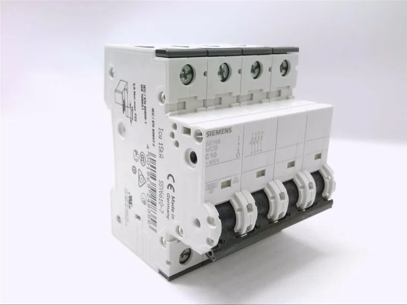 Siemens 5SY6610-7 — 4-Pole MCB (DIN Rail) (image 2)