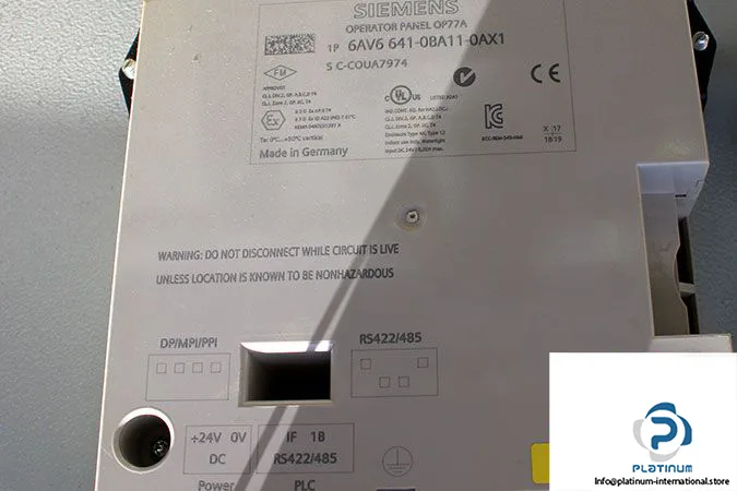 Siemens 6AV6641-0BA11-0AX1 — HMI Operator Interfaces (image 5)