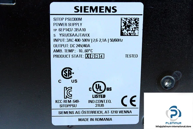 Siemens 6EP1437-3BA10 — DIN Rail Power Supplies (image 4)