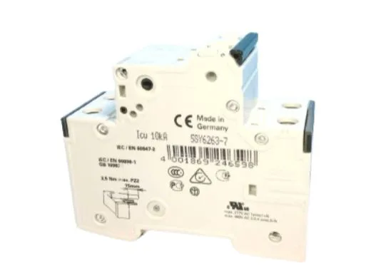 Siemens 5SY6263-7 — 2-Pole MCB (DIN Rail) (image 2)