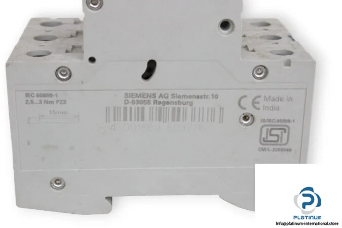 Siemens 5SL4320-7RC — 3-Pole MCB (DIN Rail) (image 5)