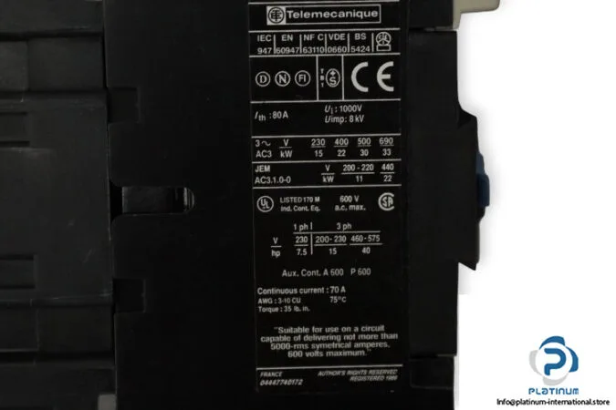Schneider Electric LC1 D5011F7 — Contactors 32-95A (image 5)