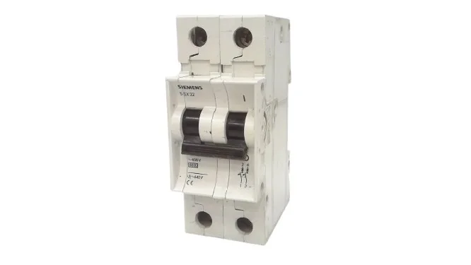 Siemens 5SX2225-6 — 2-Pole MCB (DIN Rail) (image 2)