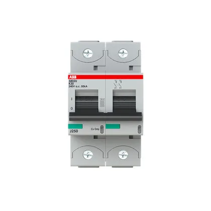 ABB S802U-K30 — 2-Pole MCB (DIN Rail) (image 2)