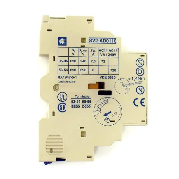 Schneider Electric GV2-AD0110 — Molded Case Circuit Breakers (MCCB) (image 2)