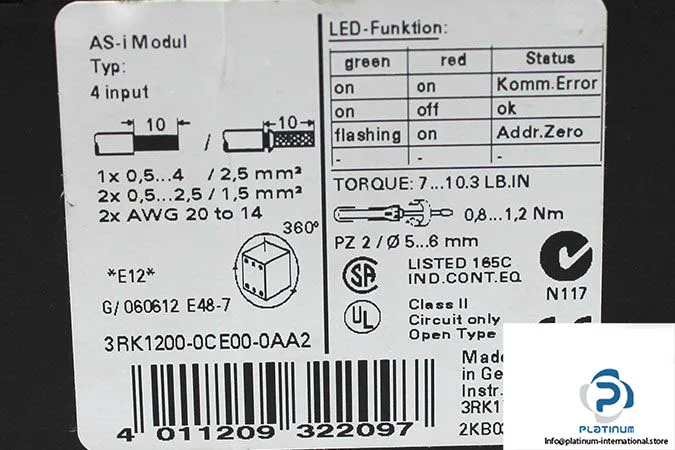 Siemens 3RK1200-0CE00-0AA2 — Remote I/O & Fieldbus Modules (image 5)