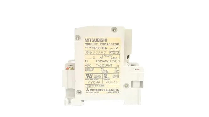 Mitsubishi Electric CP30-BA-2P-5A — 2-Pole MCB (DIN Rail) (image 2)