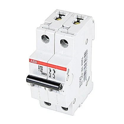 ABB S202-D25 — 2-Pole MCB (DIN Rail)