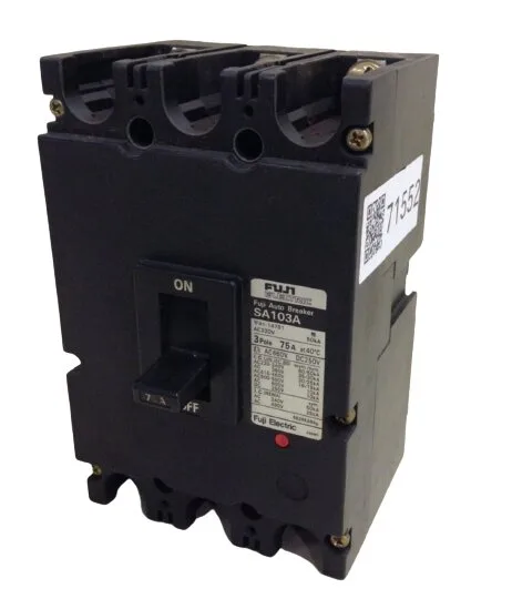 Fuji Electric SA103A/75 — Molded Case Circuit Breakers (MCCB)