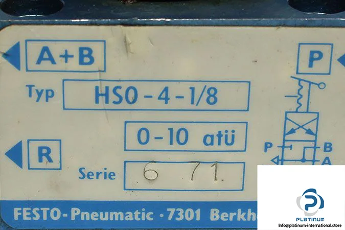 Festo HSO-4-1/8 — Solenoid & Directional Valves