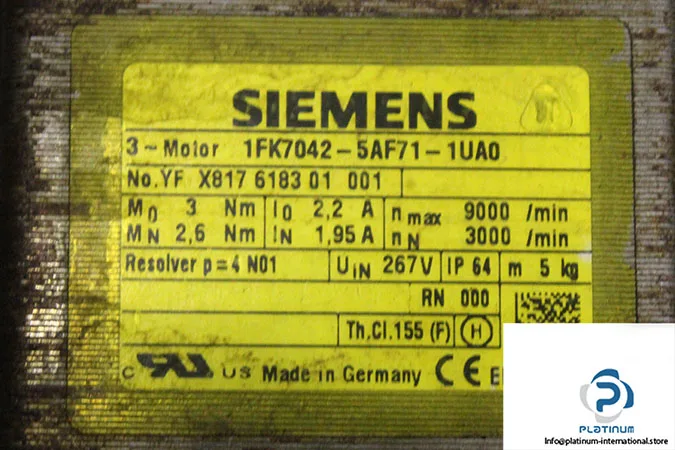Siemens 1FK7042-5AF71-1UA0 — Servo Motors (image 5)
