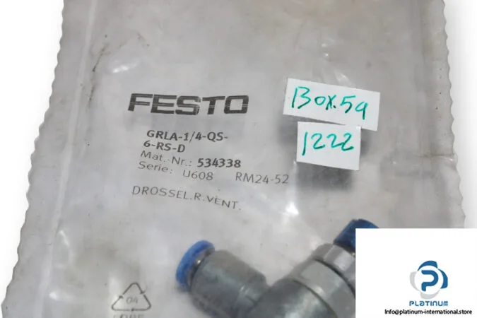 Festo GRLA-1/4-QS-6-RS-D — Solenoid & Directional Valves (image 4)