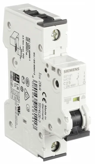 Siemens 5SY4125-7 — 1-Pole MCB (DIN Rail) (image 5)