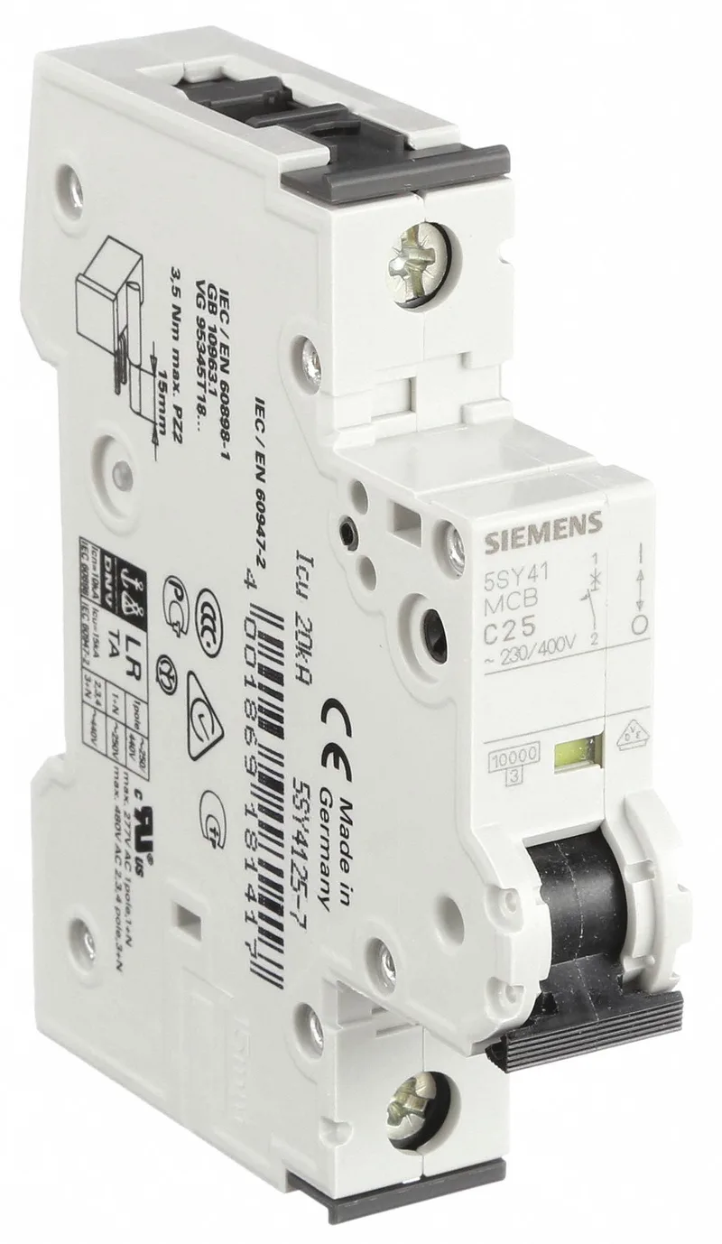 Siemens 5SY4125-7 — 1-Pole MCB (DIN Rail) (image 5)