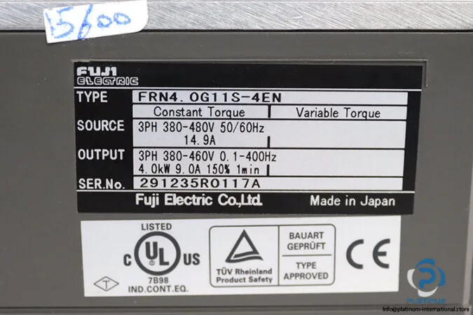 Fuji Electric FRN4 0G11S-4EN (image 5)