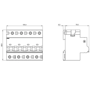 Siemens 5SP4491-7 — 4-Pole MCB (DIN Rail) (image 4)