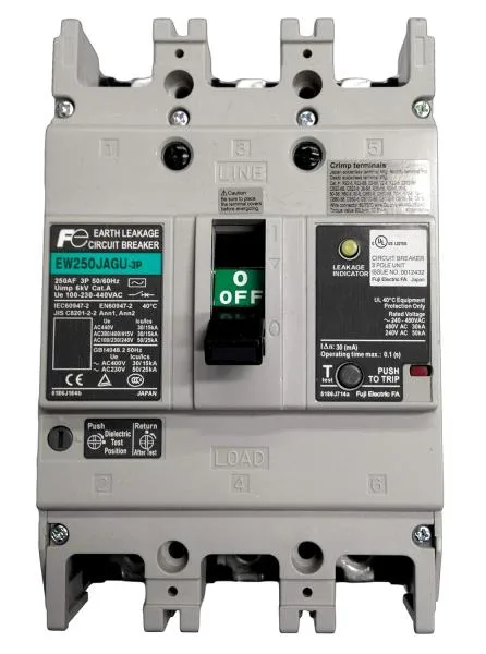 Fuji Electric EW250JAGU-3P175K — Residual Current Breakers (RCCB/RCBO)