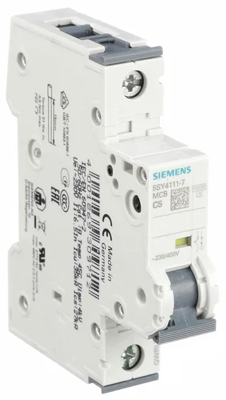 Siemens 5SY4111-7 — 1-Pole MCB (DIN Rail) (image 5)