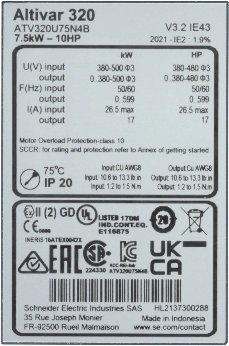 Schneider Electric ATV320U75N4B (image 4)