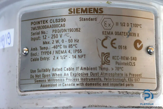 Siemens 7ML56300AA000CA0 — Level Transmitters (image 4)