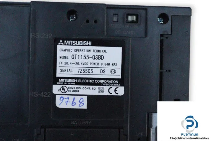 Mitsubishi Electric GT1155QSBD — HMI Operator Interfaces (image 4)