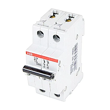 ABB S202-D2 — 2-Pole MCB (DIN Rail)