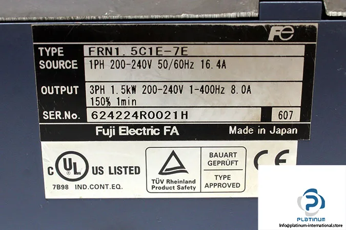 Fuji Electric FRN1.5C1E-7E — AC Drive (VFD) 240V (image 4)