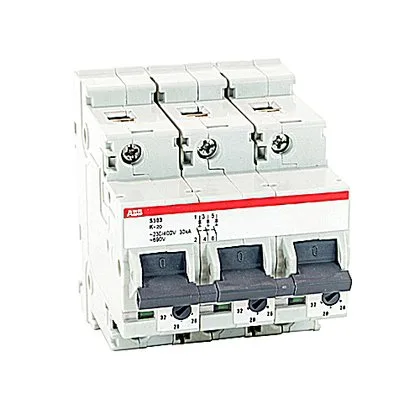 ABB S503-K20 — 3-Pole MCB (DIN Rail) (image 3)