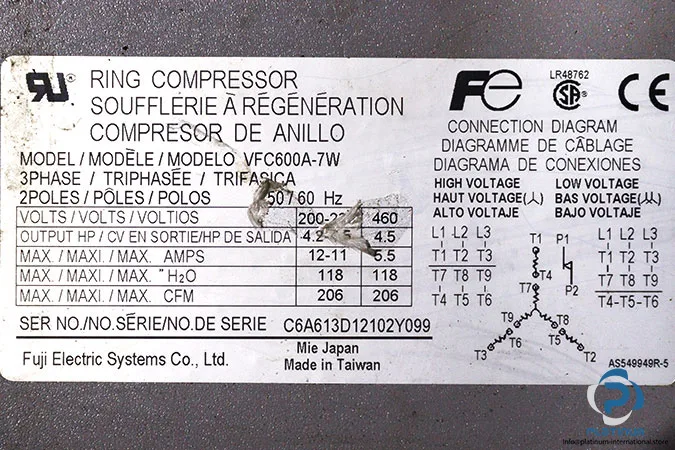 Fuji Electric VFC600A-7W — Industrial Fans & Blowers (image 4)