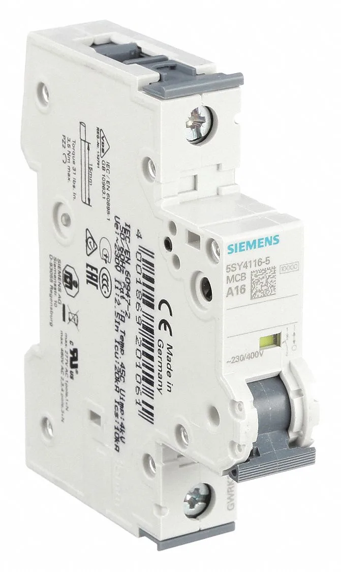 Siemens 5SY4116-5 — 1-Pole MCB (DIN Rail)