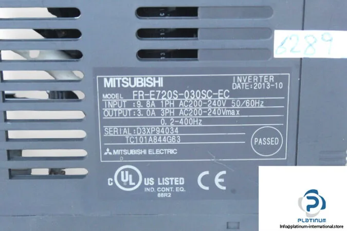 Mitsubishi Electric FR-E720S-030SC-EC — AC Drive (VFD) 240V (image 3)