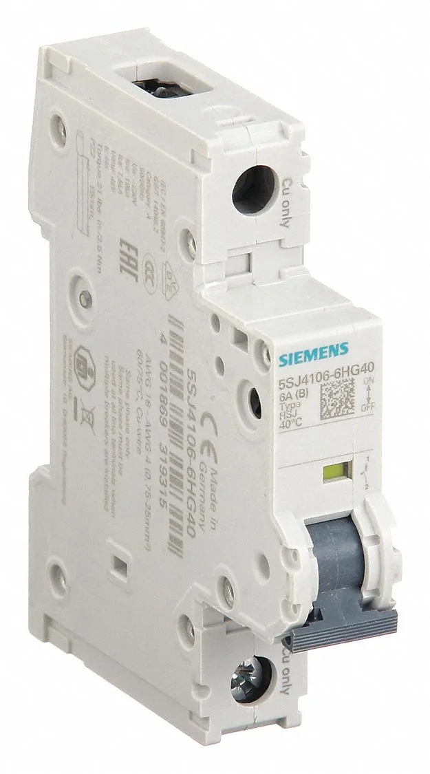 Siemens 5SJ4106-6HG40 — 1-Pole MCB (DIN Rail) (image 2)