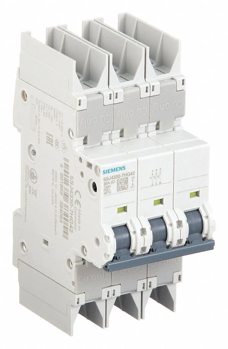 Siemens 5SJ4330-7HG42 — 3-Pole MCB (DIN Rail) (image 2)