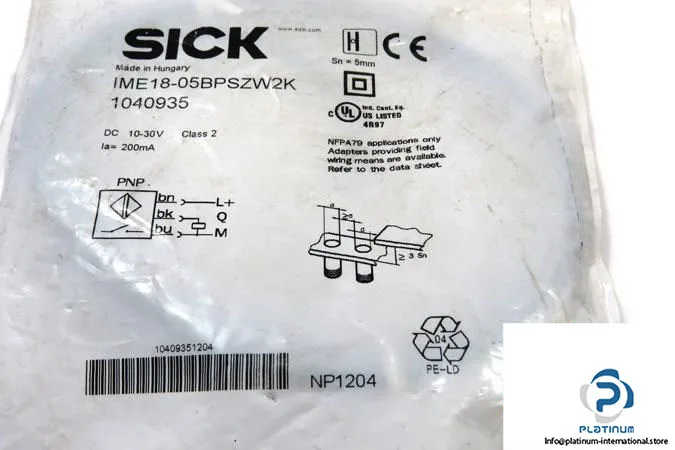 SICK IME18-05BPSZW2K — Proximity Sensors (image 4)