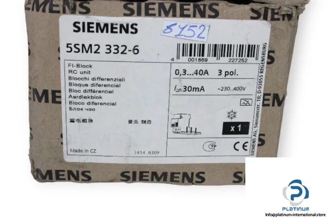 Siemens 5SM2332-6 — Residual Current Breakers (RCCB/RCBO) (image 3)