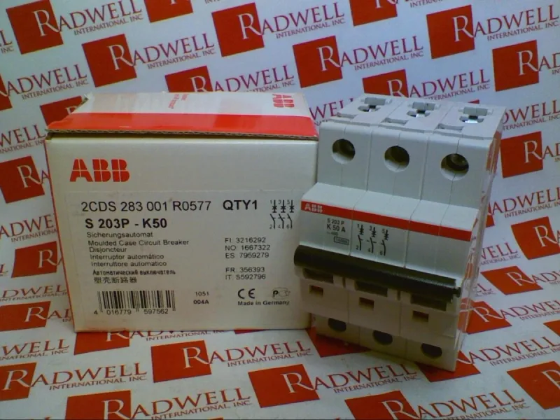 ABB S203P-K50 — 3-Pole MCB (DIN Rail) (image 5)