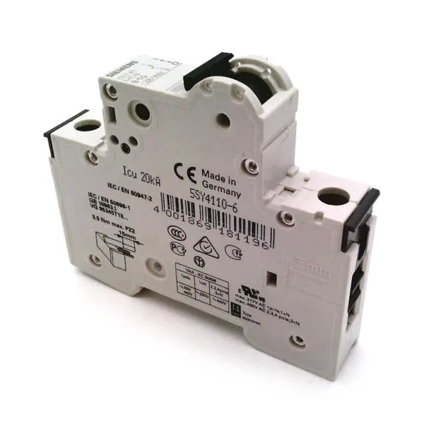 Siemens 5SY4110-6 — 1-Pole MCB (DIN Rail) (image 3)