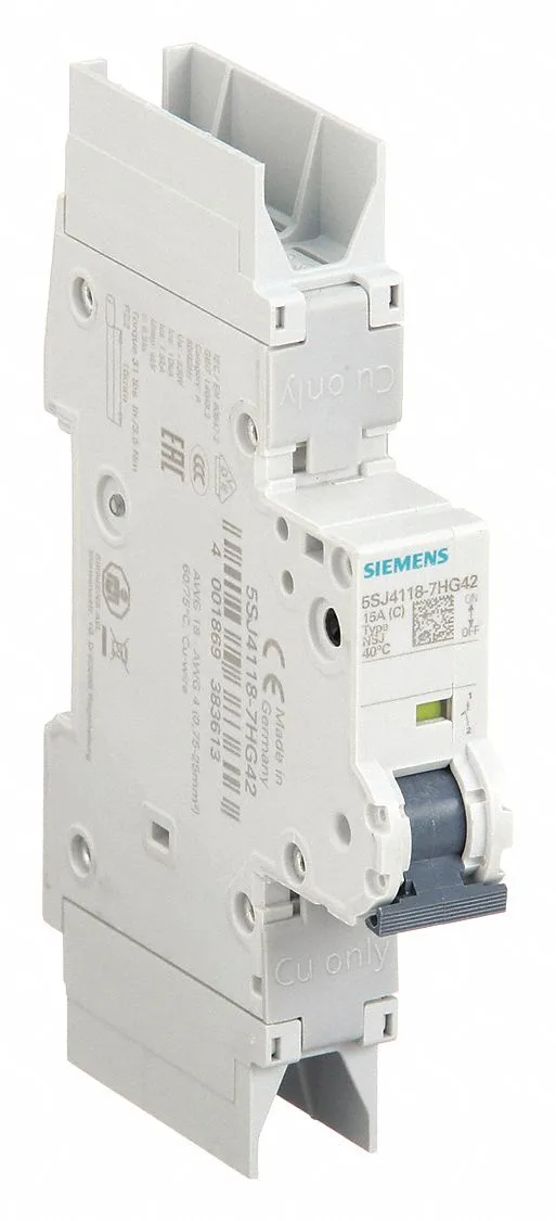 Siemens 5SJ4118-7HG42 — 1-Pole MCB (DIN Rail) (image 2)