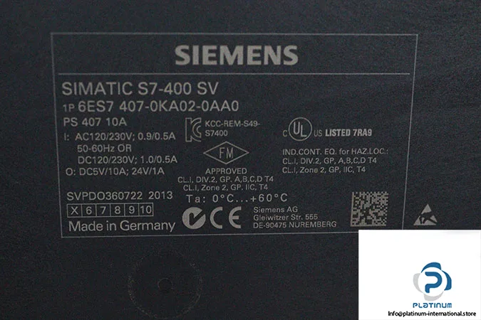 Siemens 6ES7407-0KA02-0AA0 — Power Supplies (image 5)