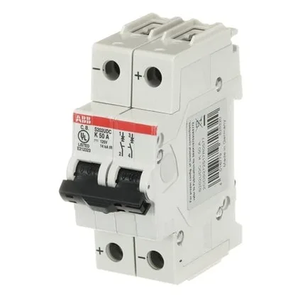 ABB S202UDC-K50 — 2-Pole MCB (DIN Rail) (image 3)