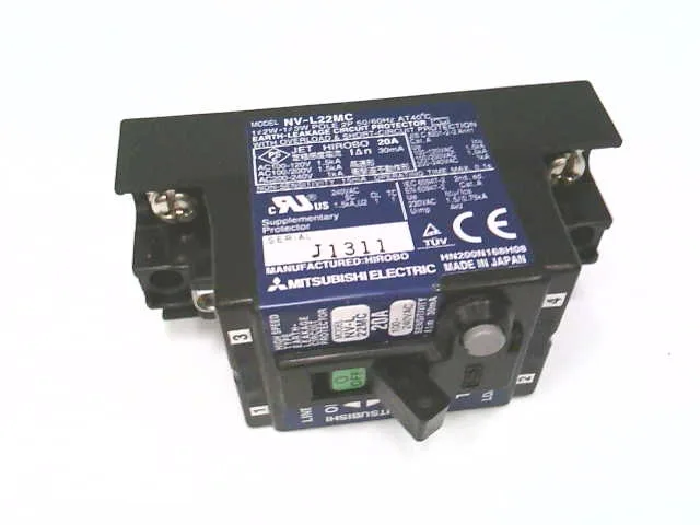 Mitsubishi Electric NV-L22MC 2P 20A 100-240V 30MA — Molded Case Circuit Breakers (MCCB) (image 2)