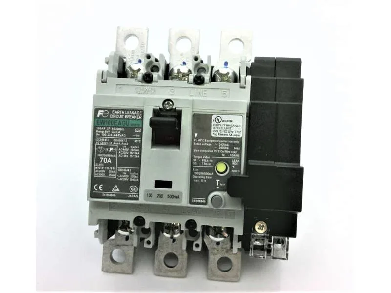 Fuji Electric EW100EAGU-3P070K — Residual Current Breakers (RCCB/RCBO) (image 2)