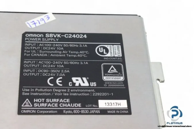 Omron S8VK-C24024 — DIN Rail Power Supplies (image 4)