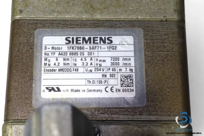 Siemens 1FK7060-5AF71-1FG2 — Servo Motors (image 4)