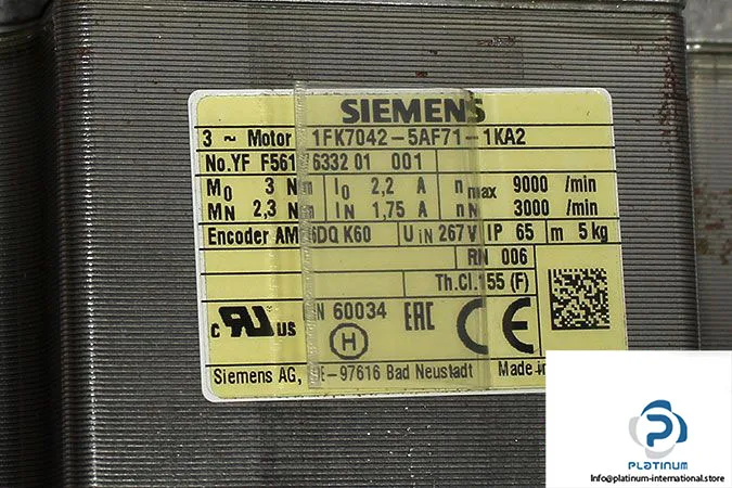 Siemens 1FK7042-5AF71-1KA2 — Servo Motors (image 5)